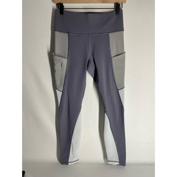 ATHLETA Color Block Gray/White Up For Anything Leggings women's Size S - Picture 1 of 7